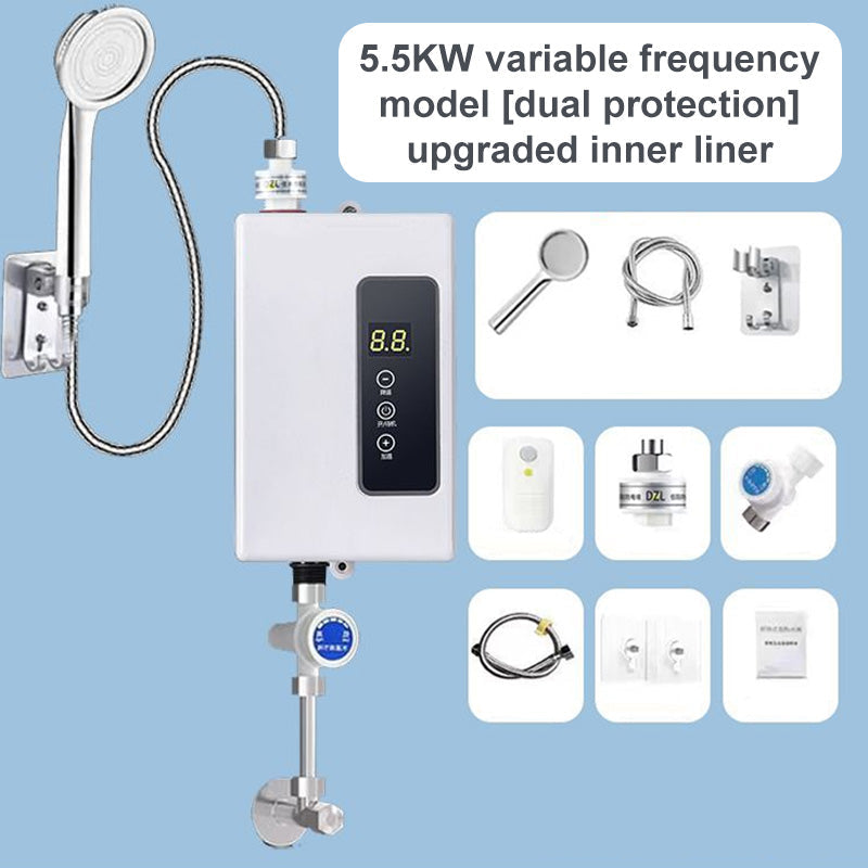 ✨ Calentador de Agua Instantáneo sin Tanque - Diseño Compacto con Control de Temperatura Digital para Ahorro de Energía ⚡🚿