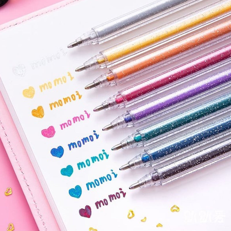 🎁Set de bolígrafos de gel con purpurina