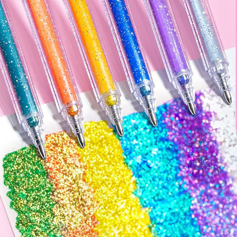 🎁Set de bolígrafos de gel con purpurina