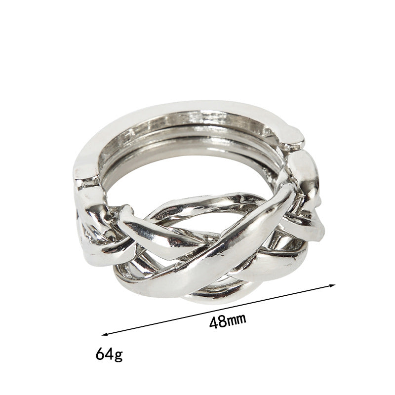 Dificultad elevada: anillo de rompecabezas de metal, solo para mentes con un CI superior a 120.