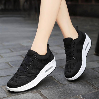Zapatillas slip-on Ortopédicas para Mujer, Malla elástica con cojín de aire