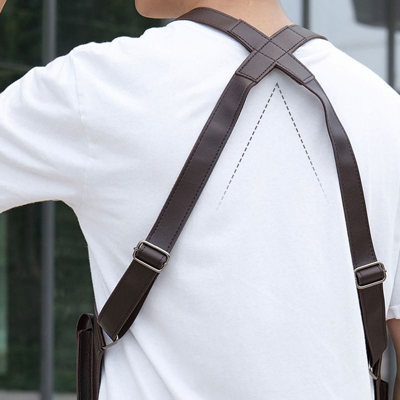 Bolso táctico antirrobo para exteriores con doble correa para el hombro y múltiples bolsillos
