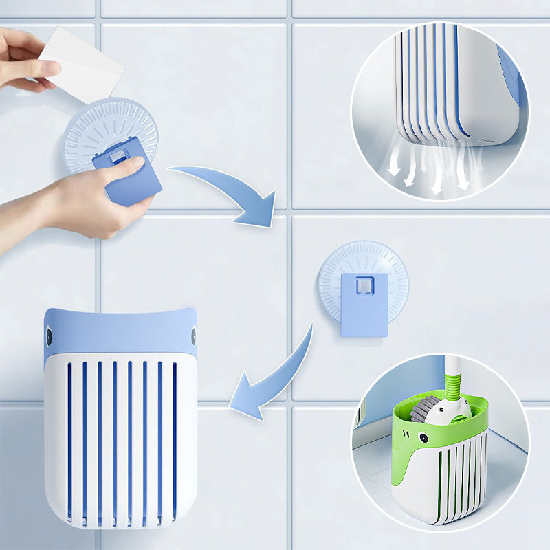 🍃Juego de escobillas de pared con ventosa para limpiar inodoros