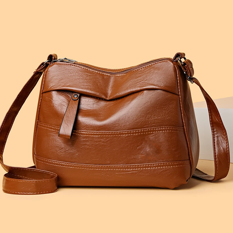 Bolso de Hombro Multicapa de Gran Capacidad Retro