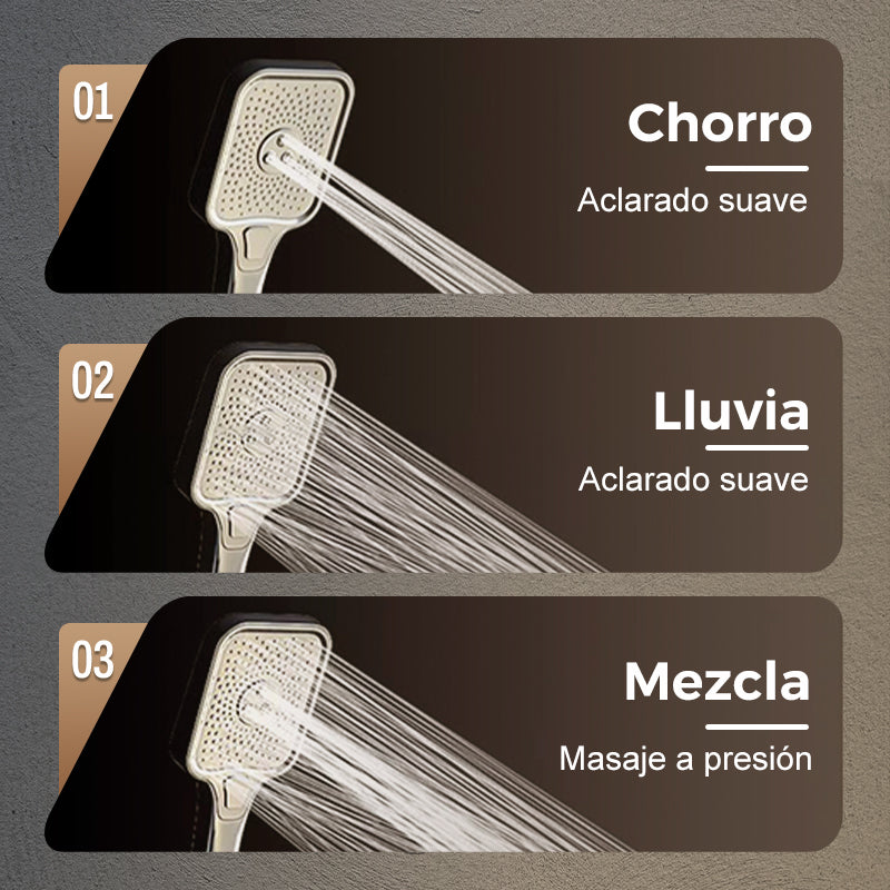 Juego de Grifos de Ducha Termostáticos Inteligentes con Aumento de Presión y Pantalla Digital