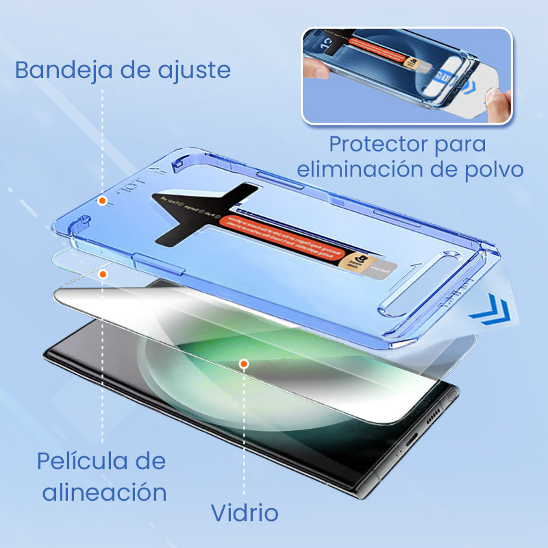 Protectores de pantalla con aplicador para Samsung