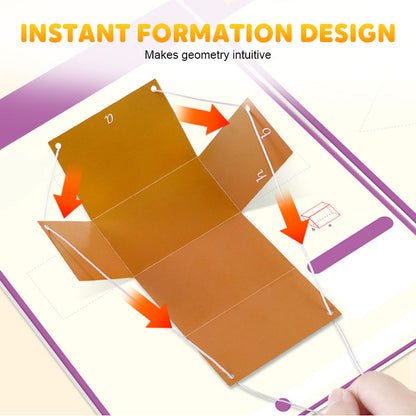 👶✨Libro de aprendizaje de geometría 3D con cuerda para tirar