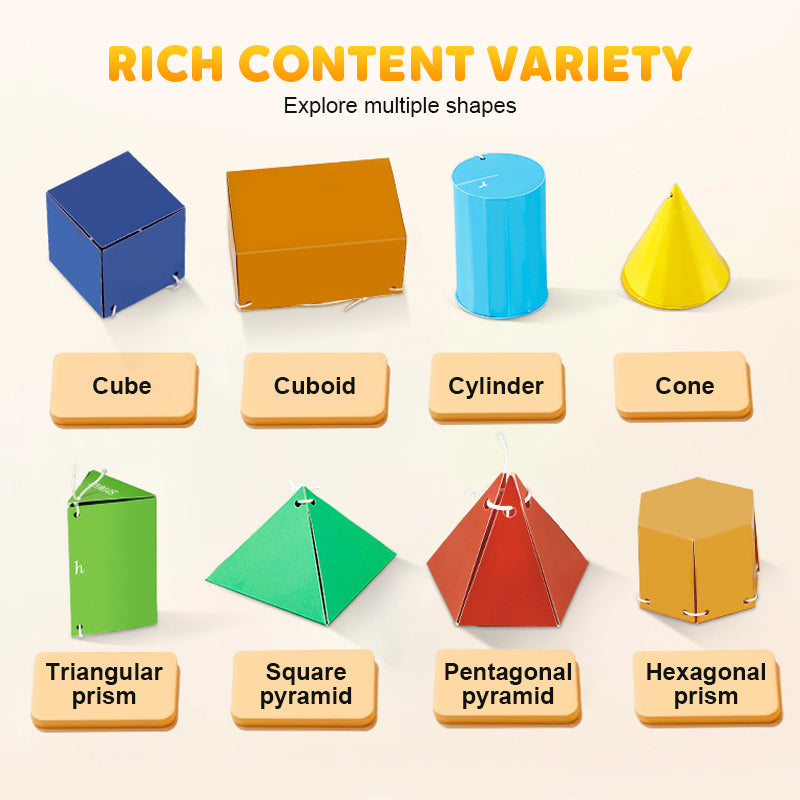 👶✨Libro de aprendizaje de geometría 3D con cuerda para tirar