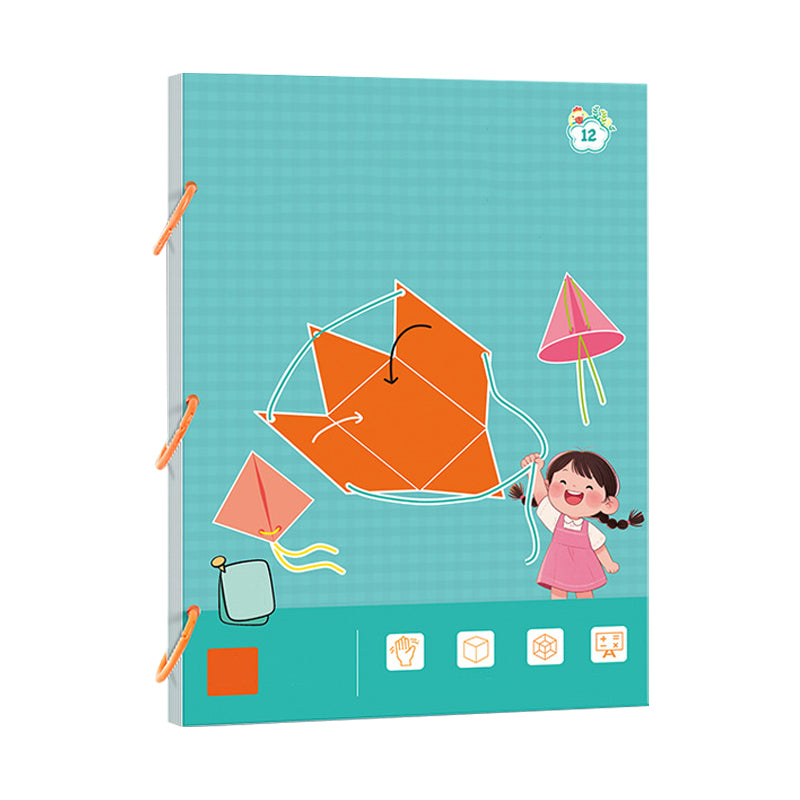 👶✨Libro de aprendizaje de geometría 3D con cuerda para tirar