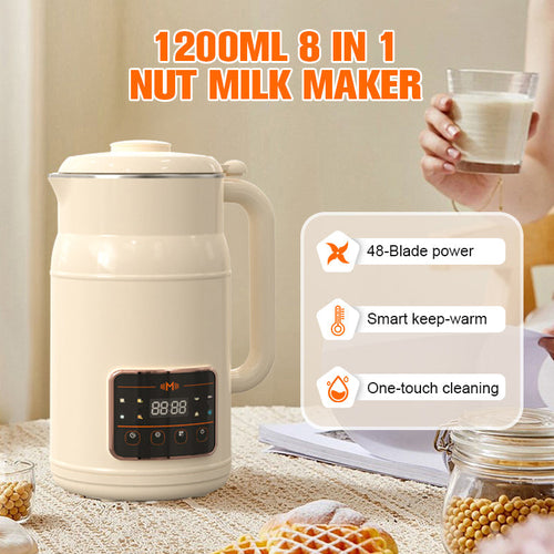 MÁQUINA PARA LECHES VEGETALES 8 EN 1 • CAPACIDAD: 1200 ML