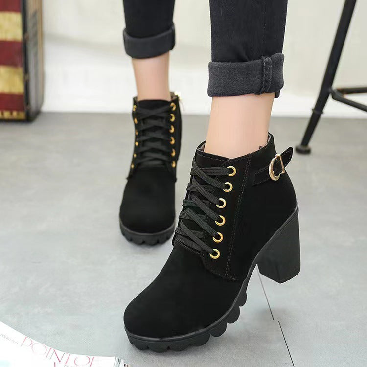 Botas de tacón grueso para mujer🍂Novedades de otoño: 49 % de descuento