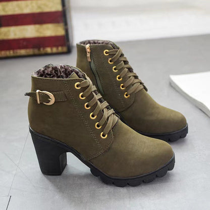 Botas de tacón grueso para mujer🍂Novedades de otoño: 49 % de descuento