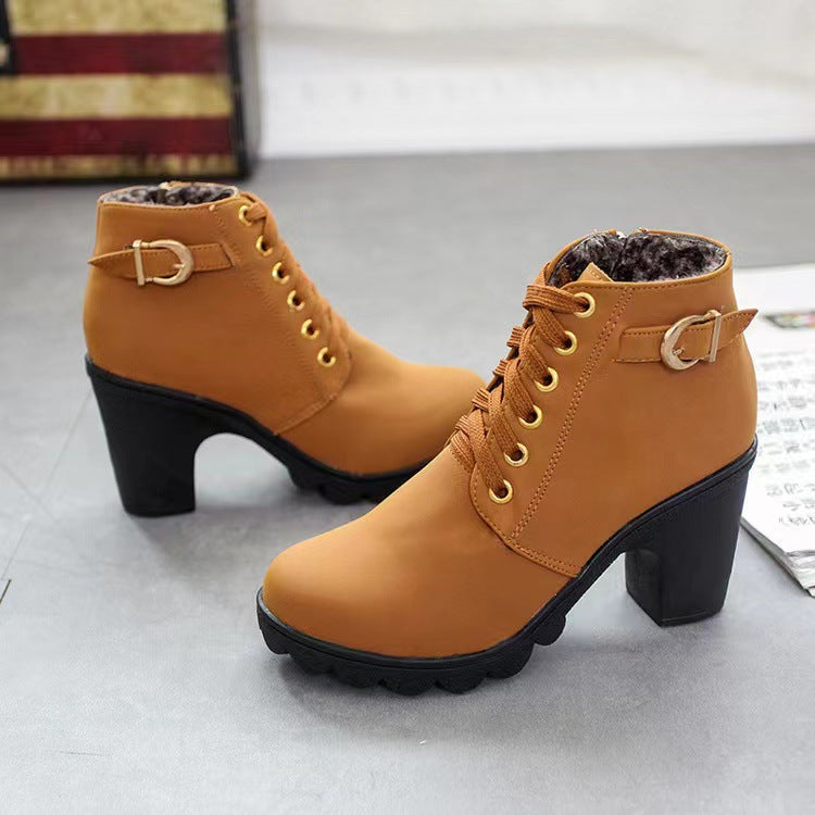 Botas de tacón grueso para mujer🍂Novedades de otoño: 49 % de descuento