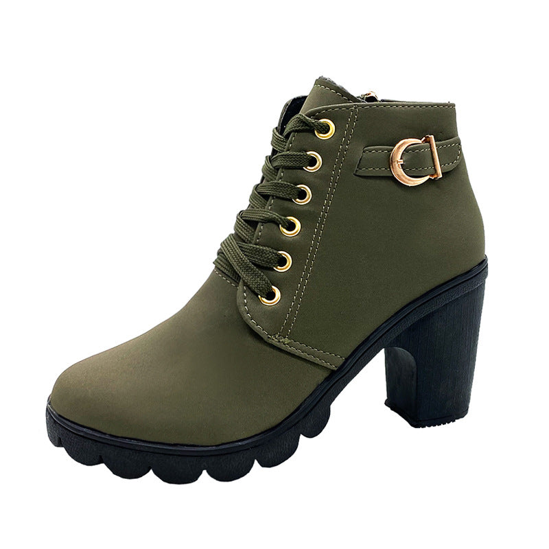 Botas de tacón grueso para mujer🍂Novedades de otoño: 49 % de descuento