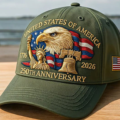 Gorra del 250.° Aniversario de Estados Unidos - Eagle & Liberty 🎁
