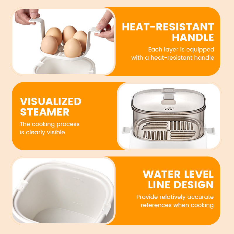 Mini set multifuncional para cocinar huevos con panel táctil inteligent