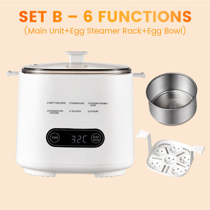 Mini set multifuncional para cocinar huevos con panel táctil inteligent