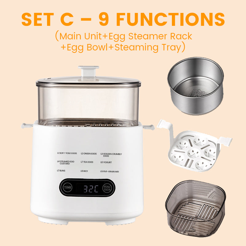 Mini set multifuncional para cocinar huevos con panel táctil inteligent