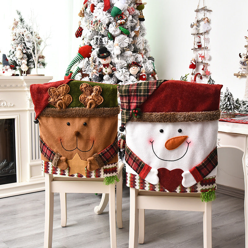 🎅Funda para silla con motivos navideños✨Haz de tu hogar el lugar más acogedor estas Navidades🎄