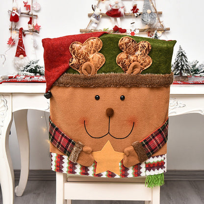 🎅Funda para silla con motivos navideños✨Haz de tu hogar el lugar más acogedor estas Navidades🎄