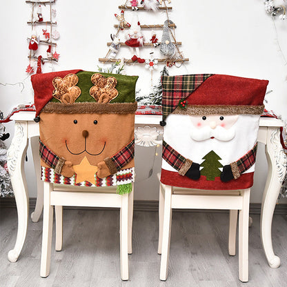 🎅Funda para silla con motivos navideños✨Haz de tu hogar el lugar más acogedor estas Navidades🎄