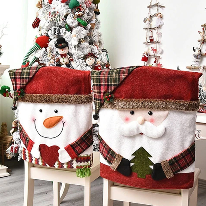 🎅Funda para silla con motivos navideños✨Haz de tu hogar el lugar más acogedor estas Navidades🎄