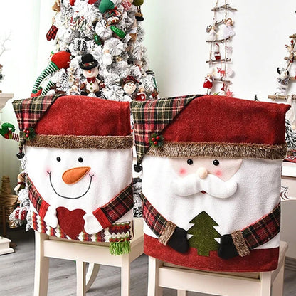 🎅Funda para silla con motivos navideños✨Haz de tu hogar el lugar más acogedor estas Navidades🎄