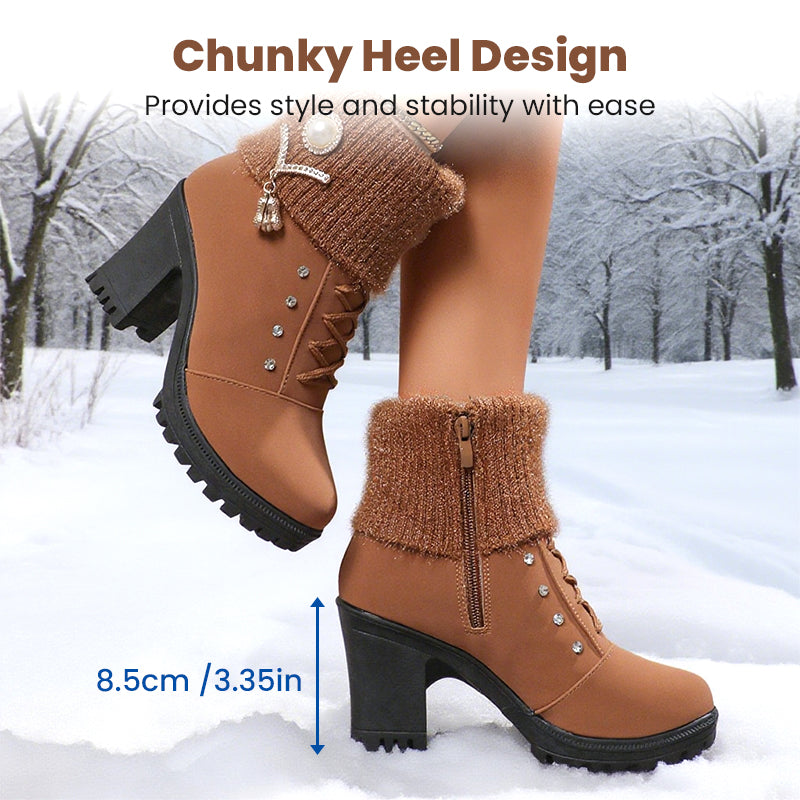🚀Botas gruesas y cálidas con tacón grueso para mujer👢