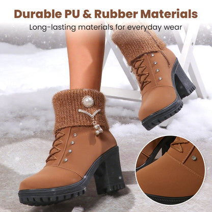 🚀Botas gruesas y cálidas con tacón grueso para mujer👢