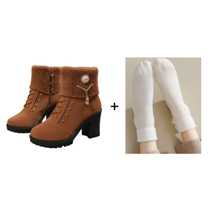 🚀Botas gruesas y cálidas con tacón grueso para mujer👢