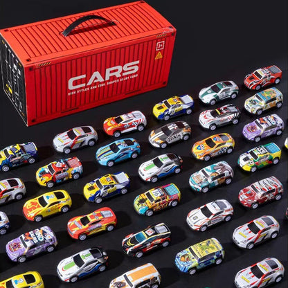 🎅 Promoción de Navidad🎁48 coches miniatura con retroceso y garaje incorporado