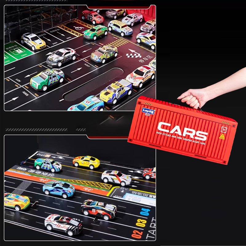 🎅 Promoción de Navidad🎁48 coches miniatura con retroceso y garaje incorporado