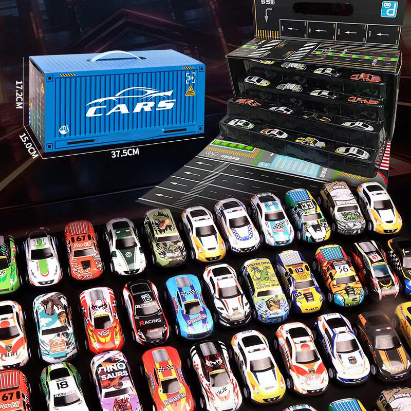 🎅 Promoción de Navidad🎁48 coches miniatura con retroceso y garaje incorporado