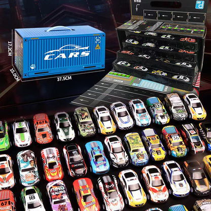 🎅 Promoción de Navidad🎁48 coches miniatura con retroceso y garaje incorporado