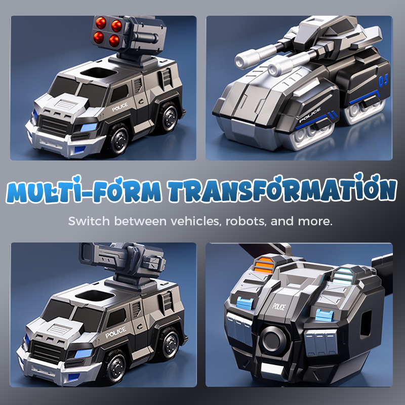 Juguete robot y coche magnético transformable 9 en 1