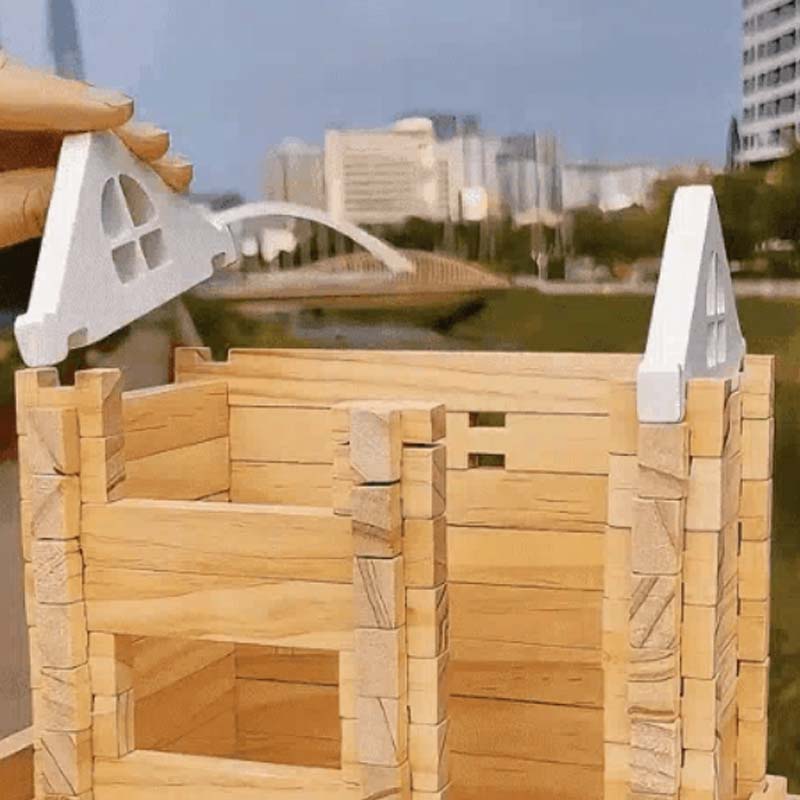 Bloques de construcción educativos de madera
