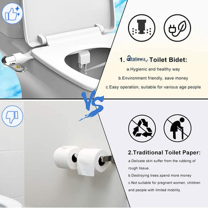 Inodoro con bidé sin electricidad y doble boquilla, lavador de inodoro con bidé, bidé higiénico con autolavado.