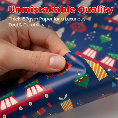 Hoja de papel de regalo navideño de 70 x 50 cm