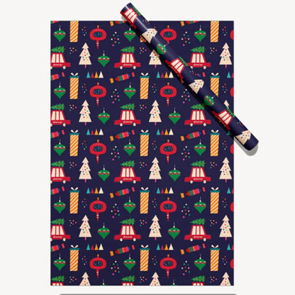 Hoja de papel de regalo navideño de 70 x 50 cm