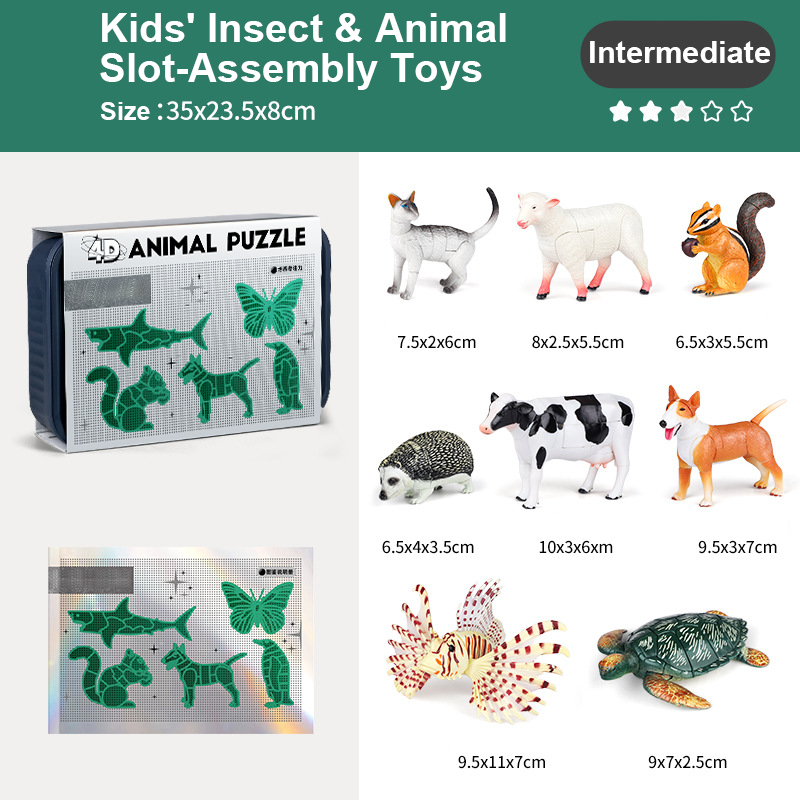 🐞Juguetes infantiles para ensamblar con insectos y animales