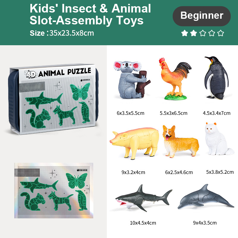 🐞Juguetes infantiles para ensamblar con insectos y animales