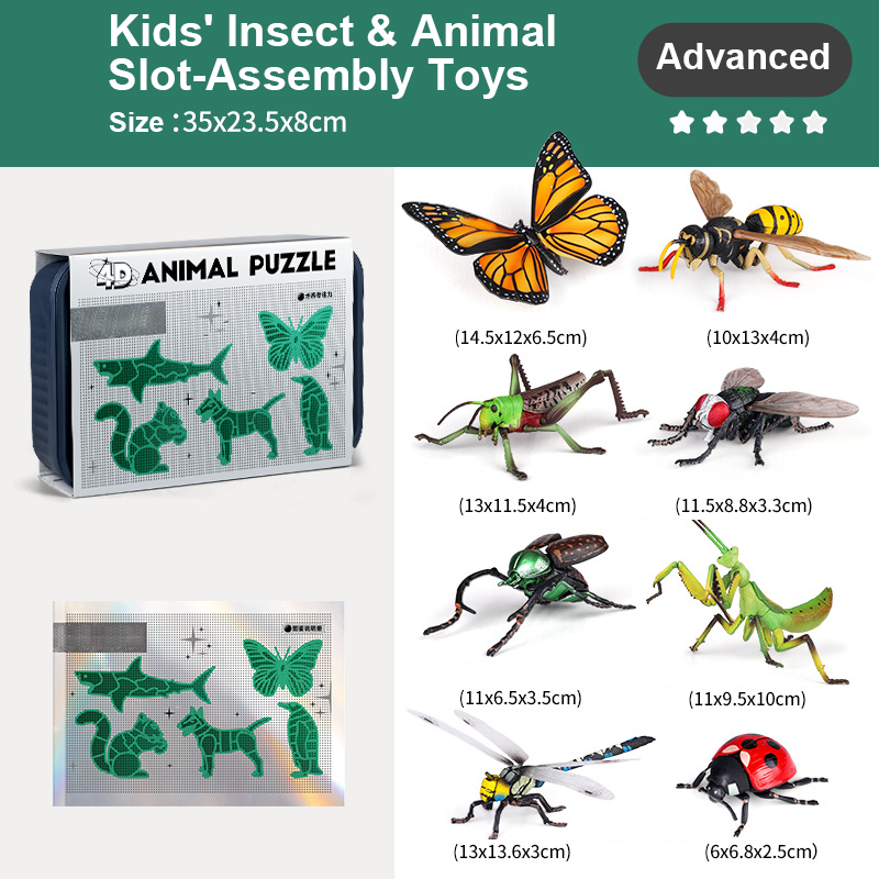 🐞Juguetes infantiles para ensamblar con insectos y animales