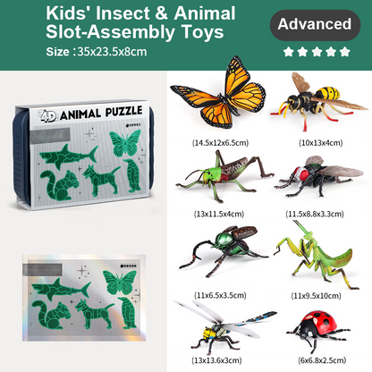 🐞Juguetes infantiles para ensamblar con insectos y animales