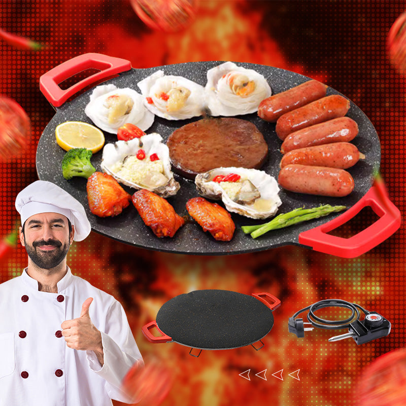 Bandeja eléctrica antiadherente para hornear sin humo