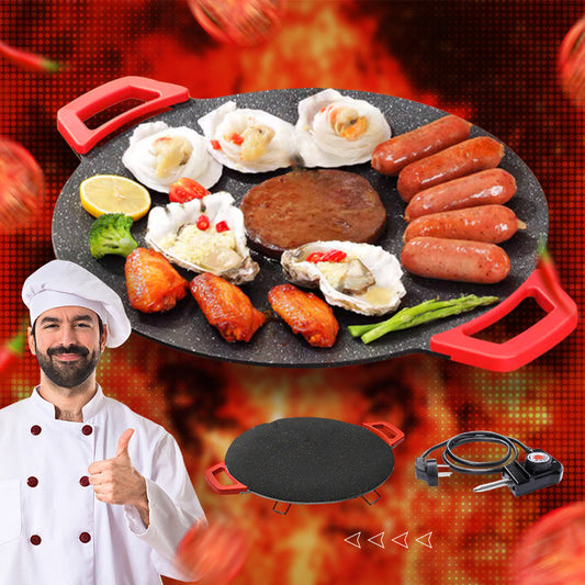 Bandeja eléctrica antiadherente para hornear sin humo