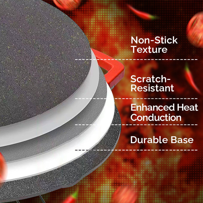 Bandeja eléctrica antiadherente para hornear sin humo