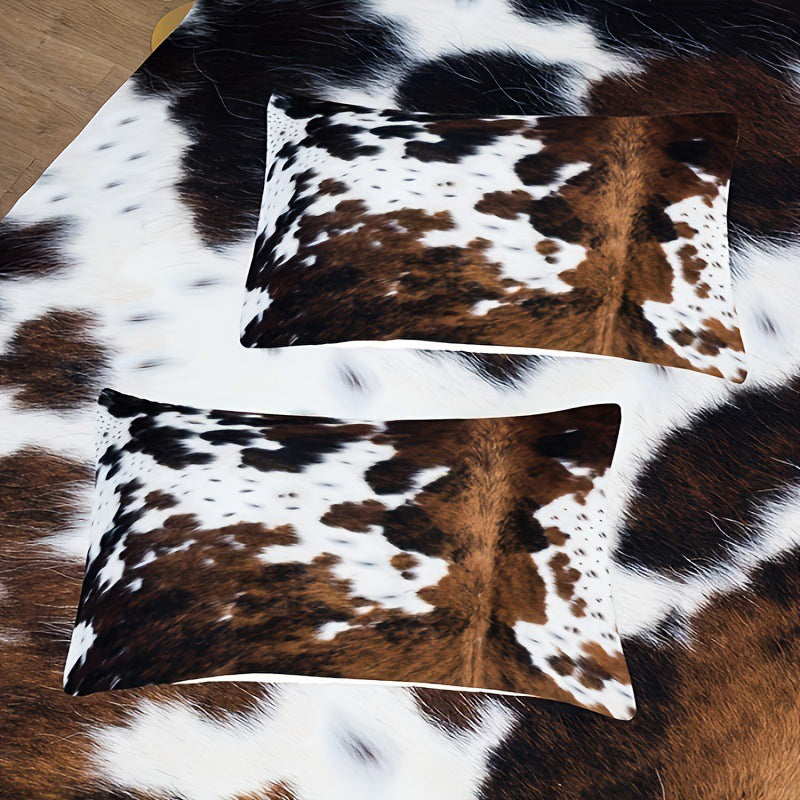 Set de fundas para edredón con estampado de vaca