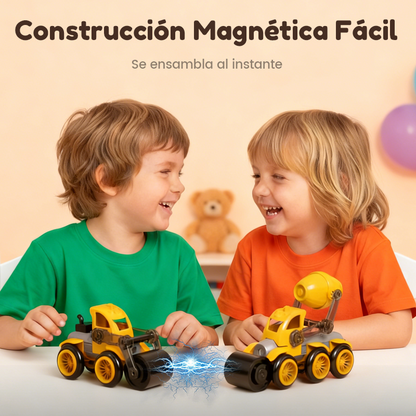🎄 Set de Construcción Magnético de Vehículos – El Regalo Navideño Ideal para Pequeños Constructores 🚜