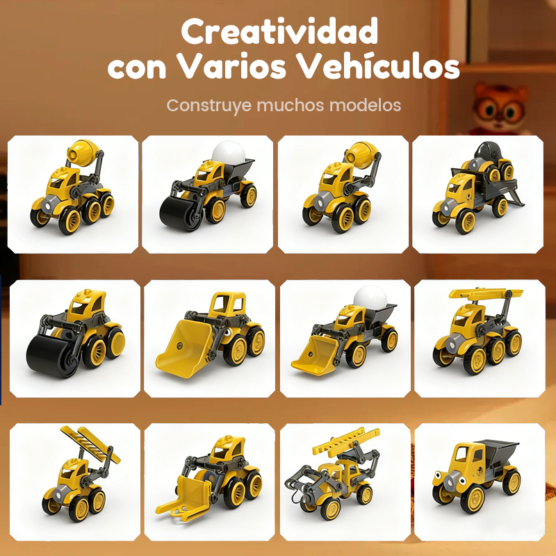 🎄 Set de Construcción Magnético de Vehículos – El Regalo Navideño Ideal para Pequeños Constructores 🚜