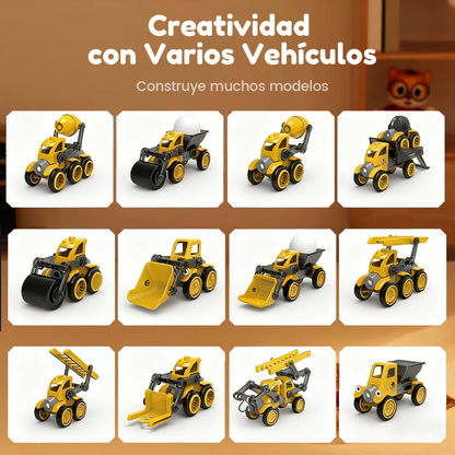 🎄 Set de Construcción Magnético de Vehículos – El Regalo Navideño Ideal para Pequeños Constructores 🚜